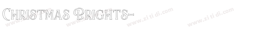 Christmas Brights字体转换